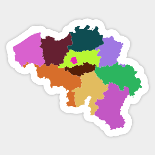 Belgium Color Map Sticker